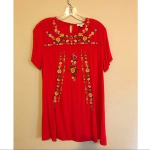 Floral embroidered dress